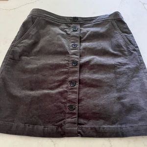 Grey Corduroy Skirt- J Crew- size 6